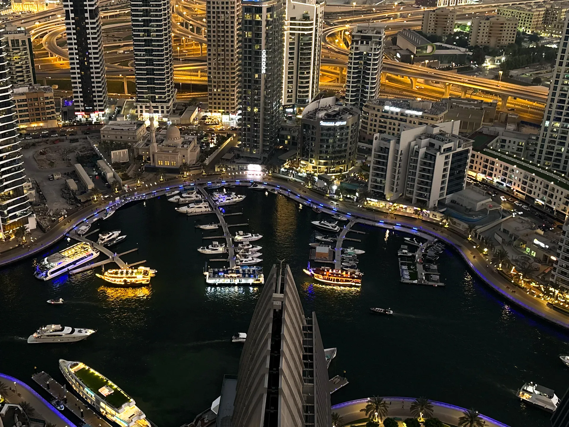 Dubai Marina Night View from Shams 2